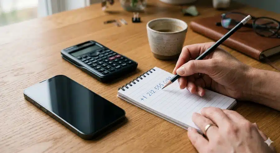 رابط واتس اب مباشر: دليل عملي لصناعة رابط يفتح المحادثة فورًا (لكل الدول) 3 شخص يراجع رقم هاتف بصيغة دولية صحيحة قبل إنشاء رابط واتساب.