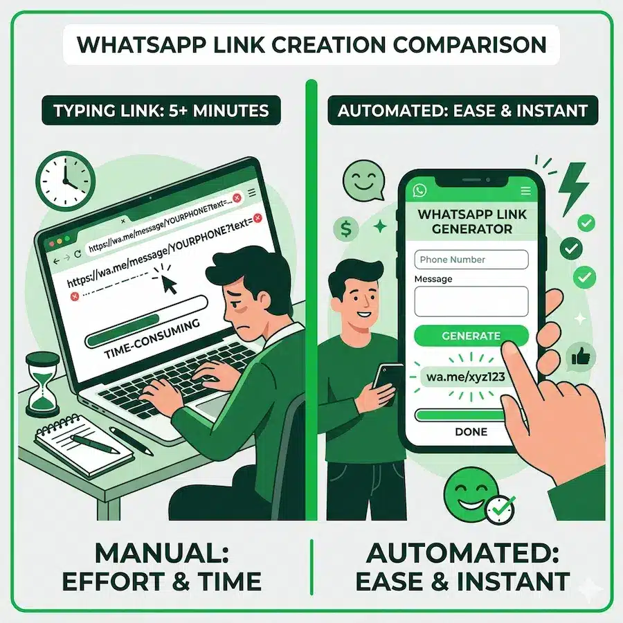 إنشاء رابط واتس اب: الطريقة اليدوية + طريقة أسرع عبر wsend.pro 1 إنشاء رابط واتساب عبر wsend.pro