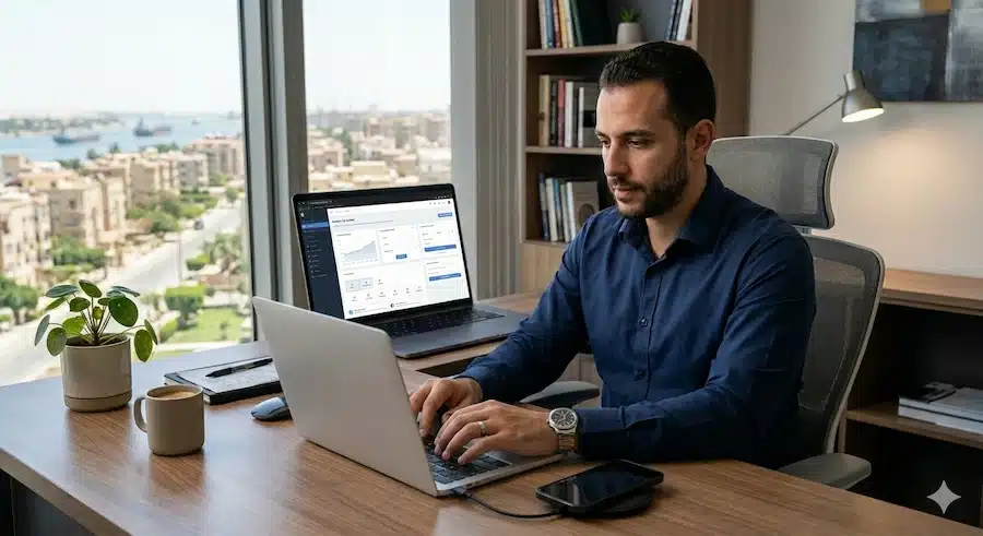 تحويل رقمي الى رابط واتساب: شرح عملي بالطريقة الصحيحة 6 شخص يستخدم أداة ويب أو موقعًا لإنشاء رابط واتساب ومشاركته بسهولة.