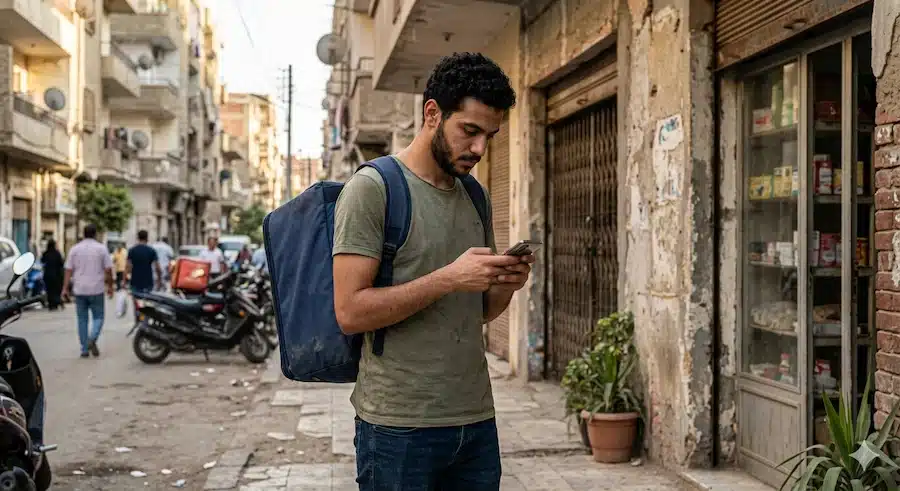 ارسال رسائل واتساب بدون رقم: ما الذي يمكن فعله فعلاً؟ 4 عميل يرسل رسالة واتساب للاستفسار بدون حفظ الرقم