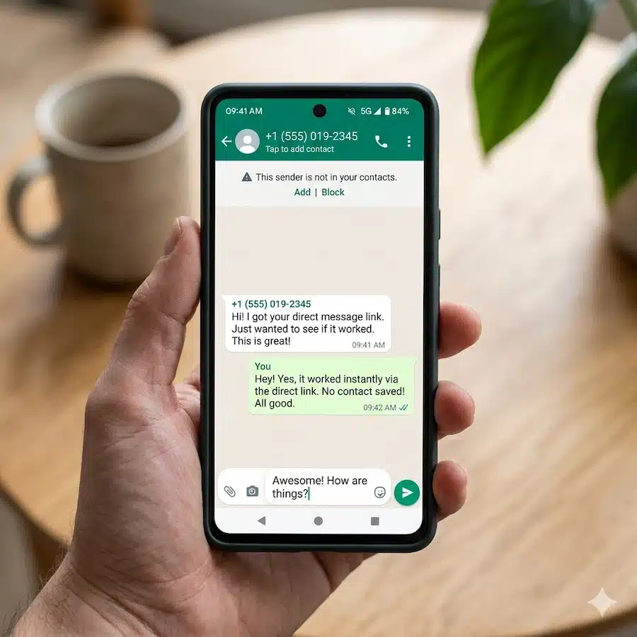 واتساب بدون حفظ رقم: طريقة فتح محادثة مباشرة برابط سريع عبر wsend.pro 3 فتح واتساب بدون حفظ الرقم
