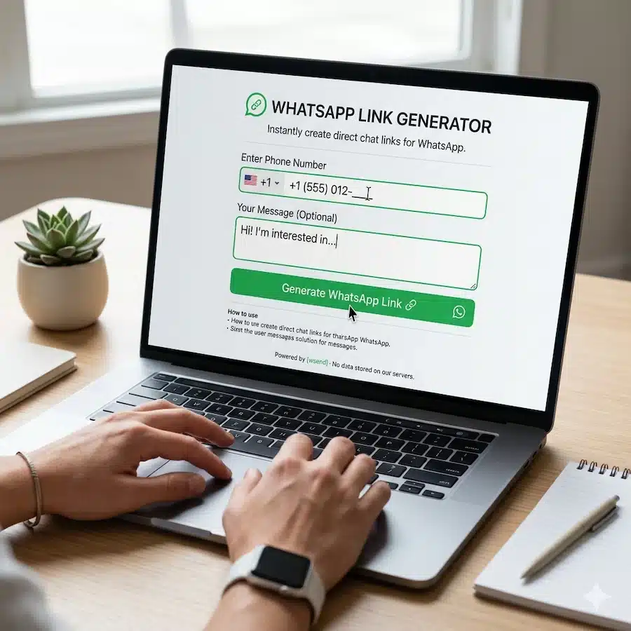 إنشاء رابط واتس اب: الطريقة اليدوية + طريقة أسرع عبر wsend.pro 2 فتح واتساب بدون حفظ الرقم
