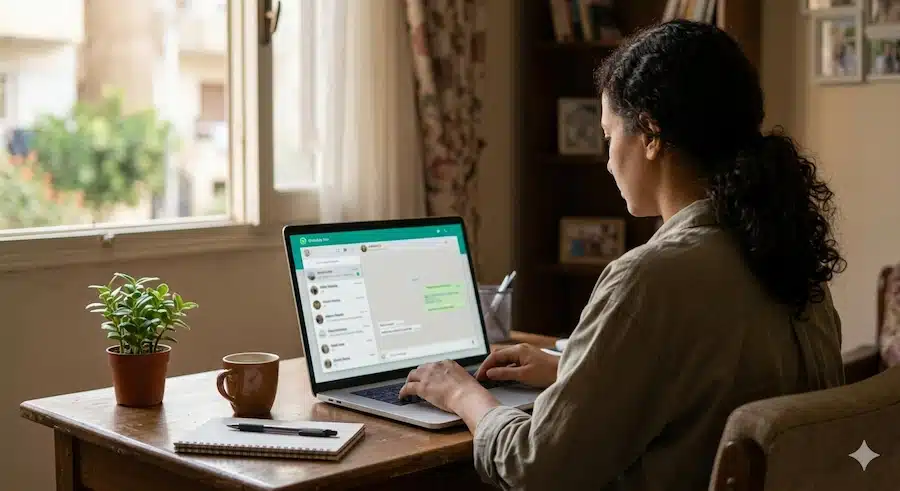 ارسال رسائل واتساب بدون رقم: ما الذي يمكن فعله فعلاً؟ 2 استخدام واتساب ويب لإرسال رسالة بدون حفظ الرقم